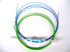 Reinigungsbürste mit 2 gleichen Bürsten Ø 3 mm für Bronchoskop